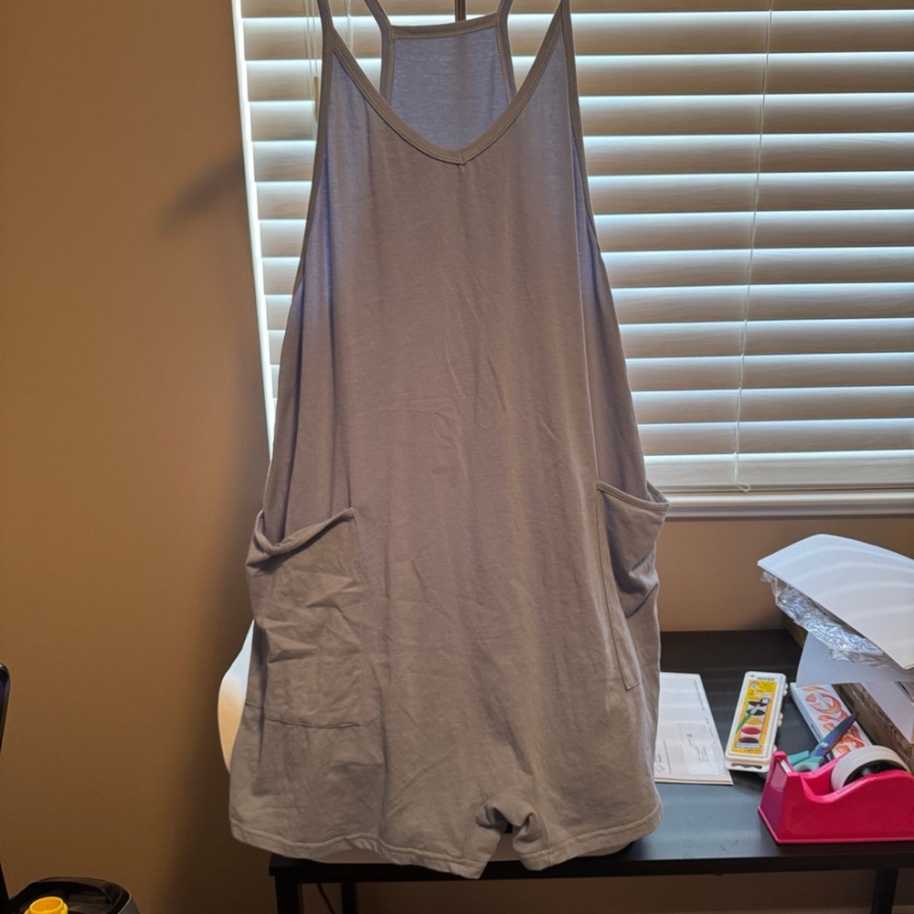 Casual Light Blue Romper